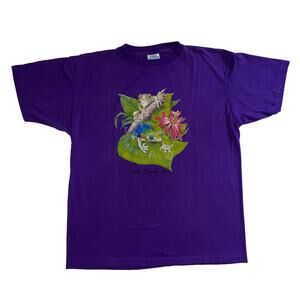 Vintage Outer Banks NC Frogs Flower Island X-Per-tees Nature T-shirt